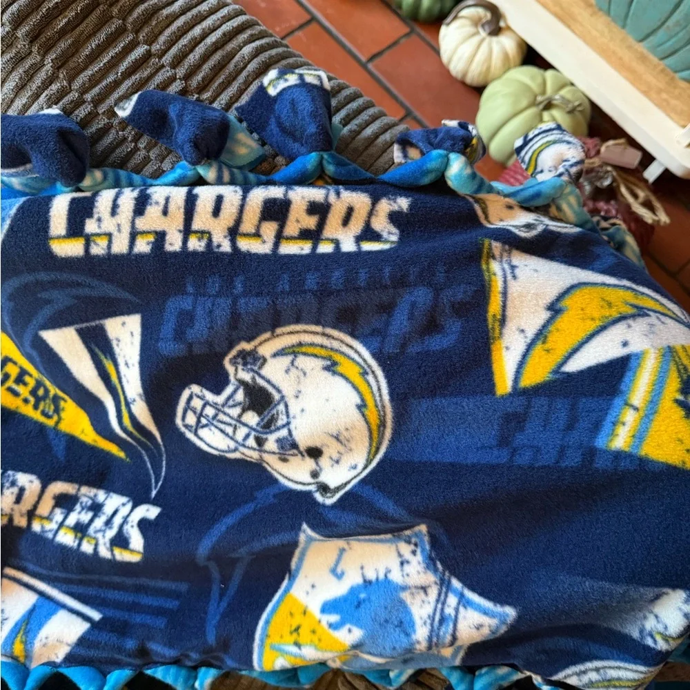 Chargers Fleece Pet Bedding -Stroller blanket. Child blanket, wheelchair lap